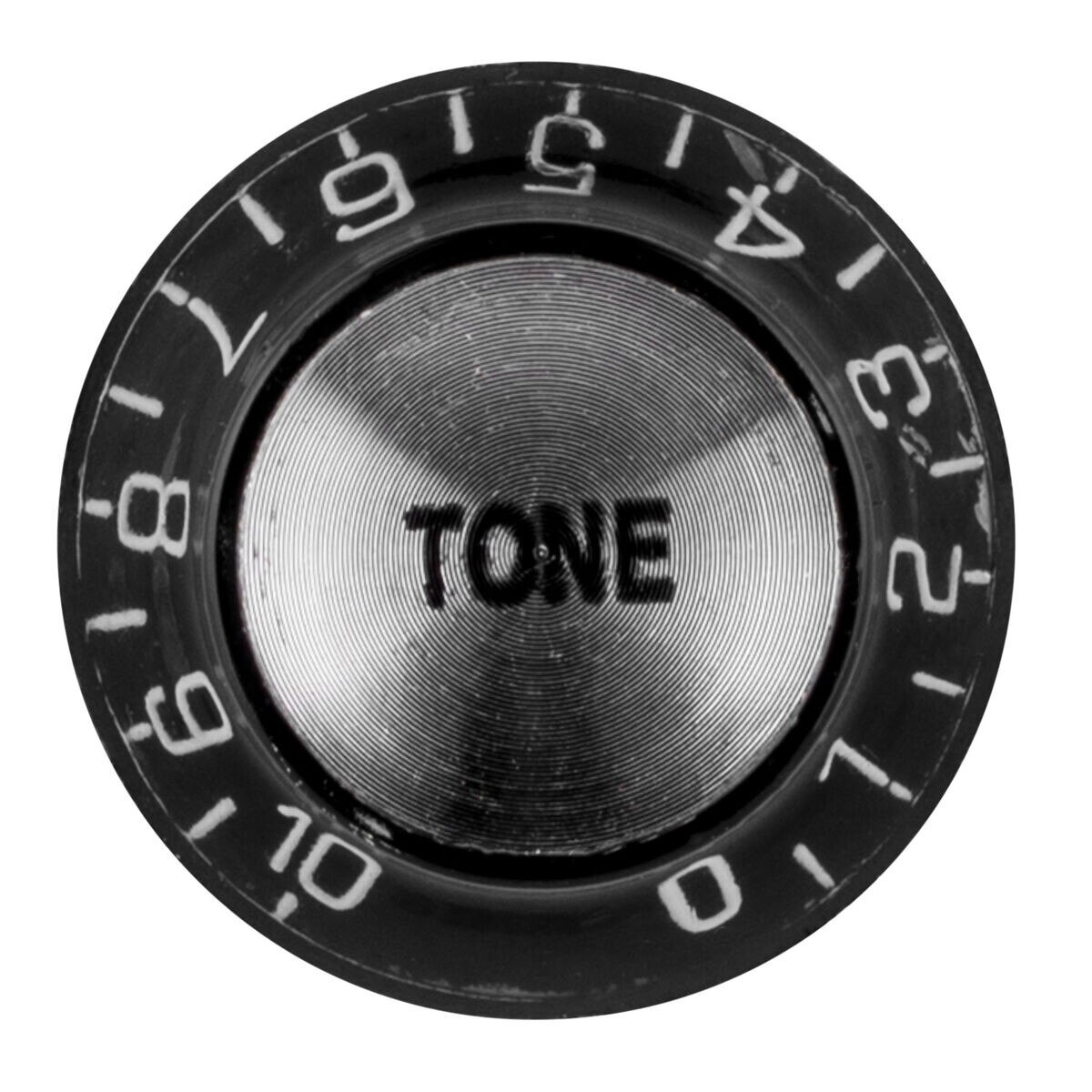 Guitar Tone Knob Translucent Bell Type 1" Black